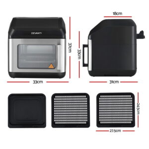 Devanti Air Fryer 13L Lcd Fryers Oven - Image 2