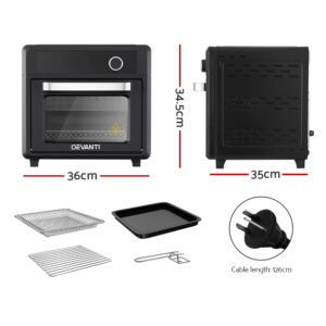 Devanti Air Fryer 20L Lcd Fryers Oven - Image 2