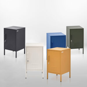 Blue Metal Bedside Table