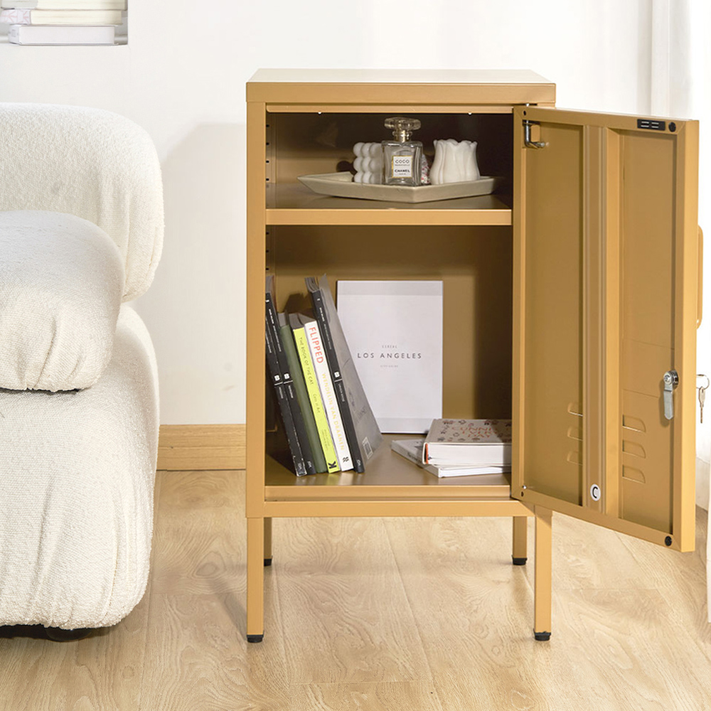 Artiss Yellow Bedside Table Metal Cabinet – Auz Sales Online Yellow Bedside Table