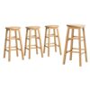 Artiss 4X Bar Stools Round Wooden Nature – Auz Sales Online Bar Stools Round Wooden