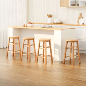 Bar Stools Round Wooden