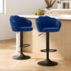 Blue Velvet Bar Stools