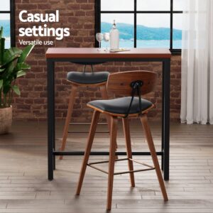 Artiss Bar Table And Stools Set Dining Desk Kitchen Chairs – Auz Sales Online T-Shape Reinforced Steel Base And Anti-Slip Feet On Artiss Bar Table