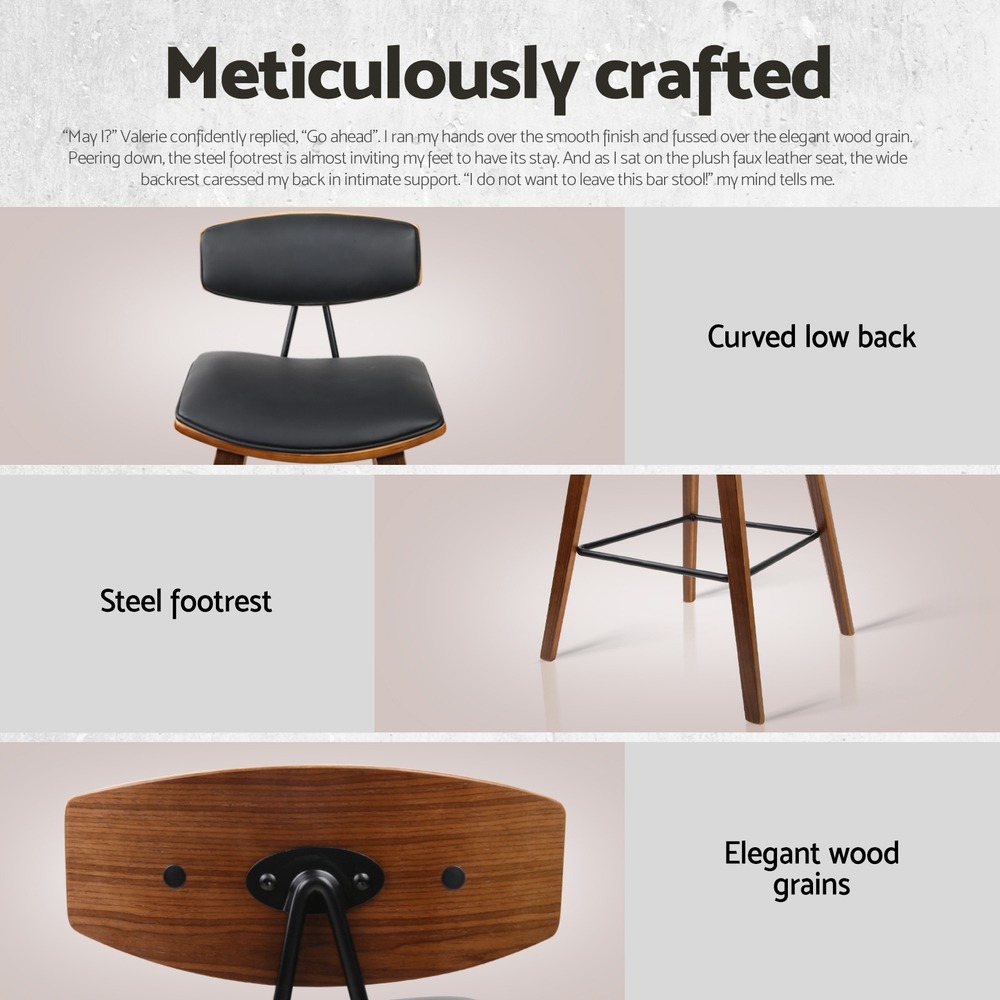 Artiss Bar Table And Stools Set Dining Desk Kitchen Chairs – Auz Sales Online Artiss Solid Wood Bar Stool With Curved Backrest And Black Pu Leather Seat