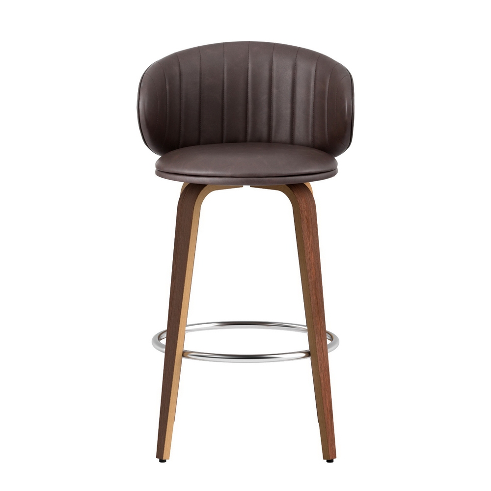 4X Artiss Bar Stools | Contoured Leather &Amp; Wood – Auz Sales Online Bar Stools
