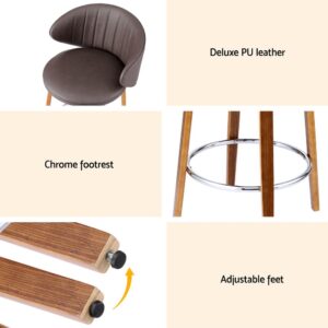 4X Artiss Bar Stools | Contoured Leather &Amp; Wood – Auz Sales Online Bar Stools