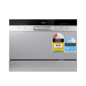 Devanti 6 Place Settings Benchtop Dishwasher Sliver - Image 8