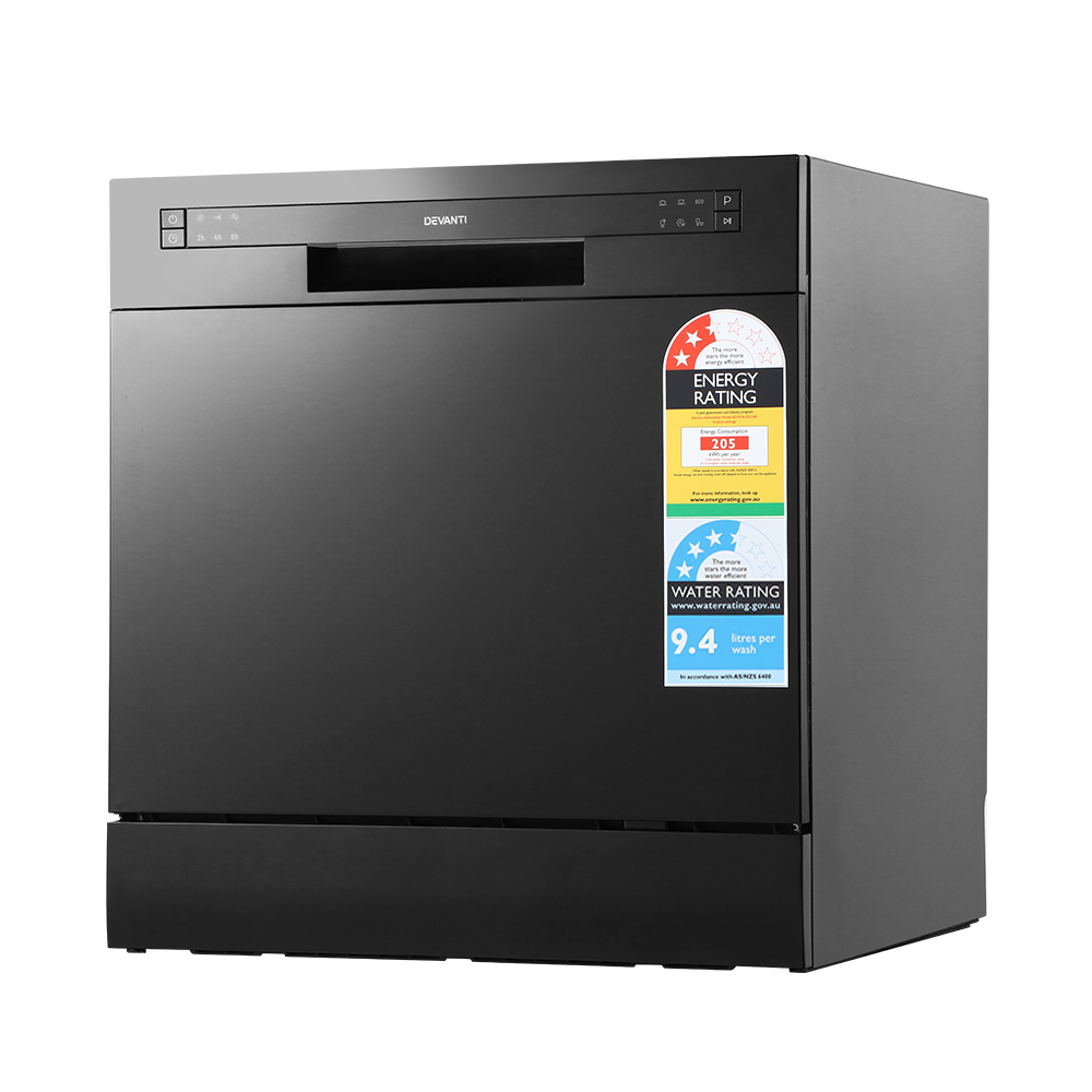 Devanti 8 Place Settings Benchtop Dishwasher Black – Auz Sales Online Devanti 8 Place Settings Benchtop Dishwasher Black - Image 8