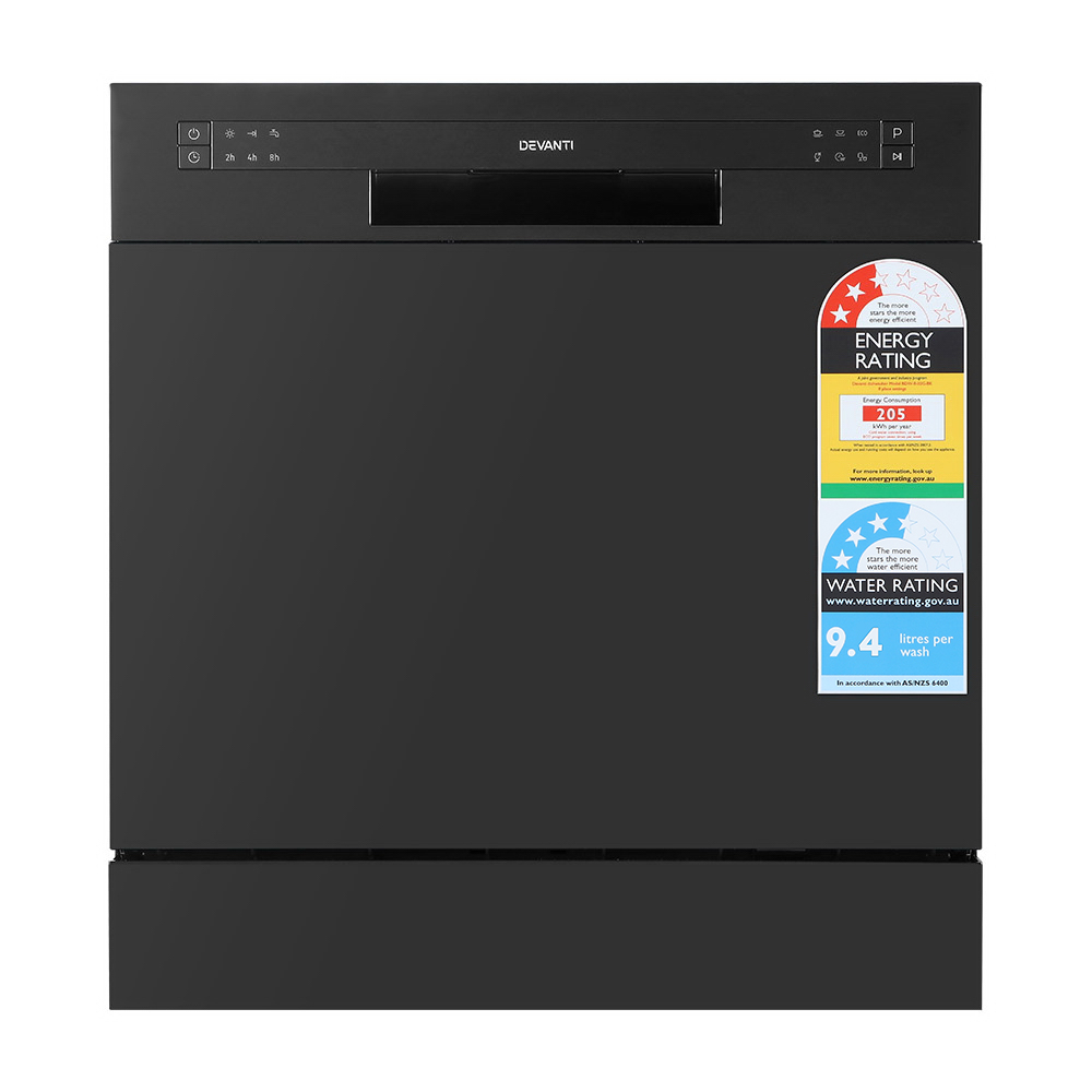 Devanti 8 Place Settings Benchtop Dishwasher Black – Auz Sales Online Devanti 8 Place Settings Benchtop Dishwasher Black - Image 3