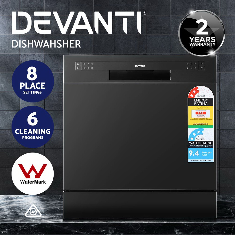 Devanti 8 Place Settings Benchtop Dishwasher Black – Auz Sales Online Devanti 8 Place Settings Benchtop Dishwasher Black - Image 4