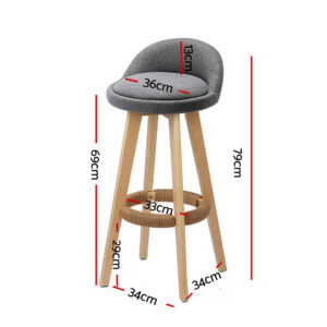 Padded Linen Bar Stools