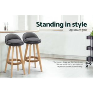 Padded Linen Bar Stools