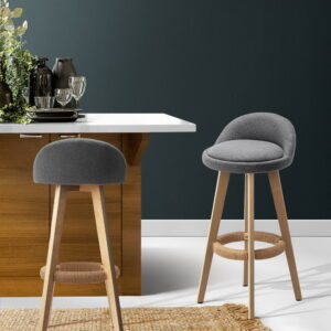 Padded Linen Bar Stools