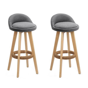 Padded Linen Bar Stools