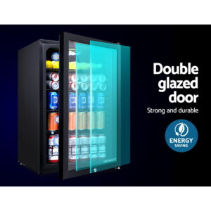 Devanti 115L Bar Fridge Glass Door W/Light Black – Auz Sales Online Devanti 115L Bar Fridge Glass Door W/Light Black - Image 2