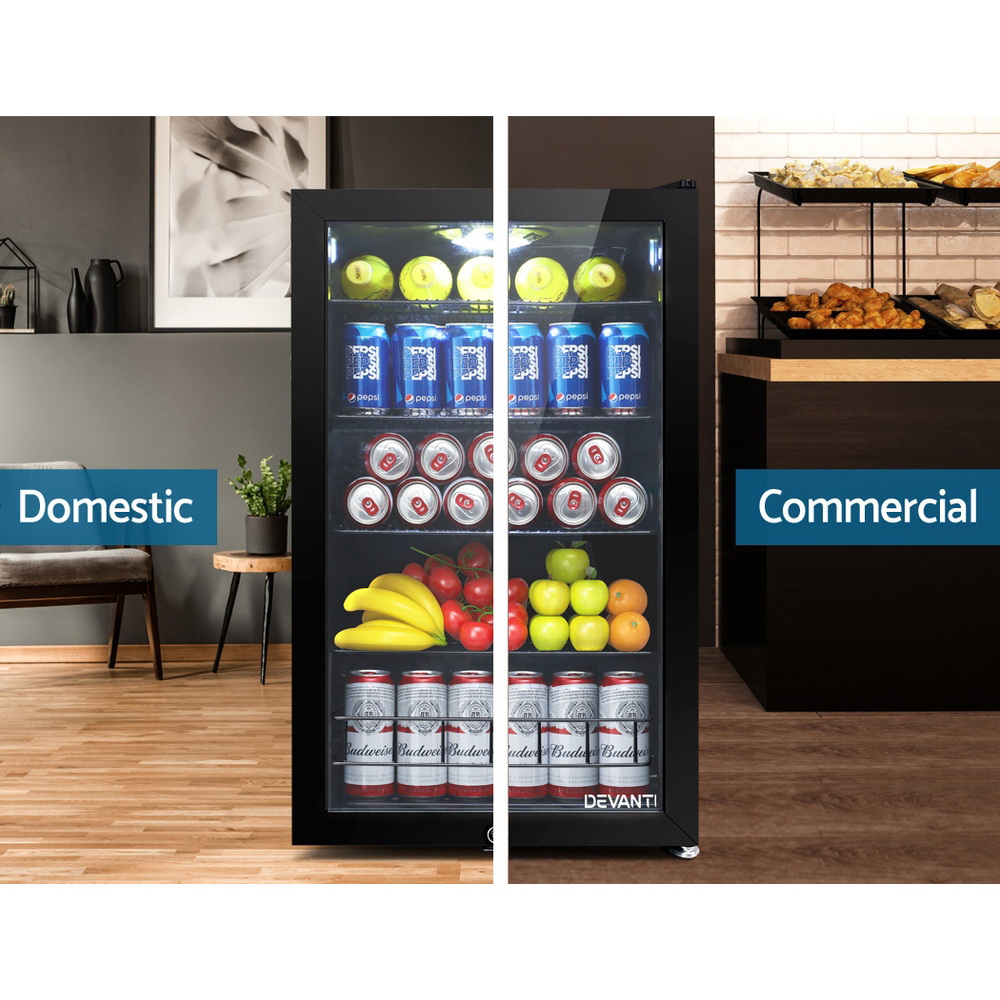 Devanti 115L Bar Fridge Glass Door W/Light Black – Auz Sales Online Devanti 115L Bar Fridge Glass Door W/Light Black - Image 6