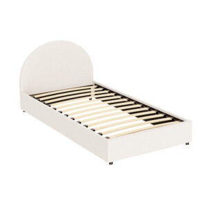 Artiss Ella gas lift bed frame king single in boucle fabric