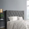 Artiss Cappi King Single Fabric Bed Head Grey front view