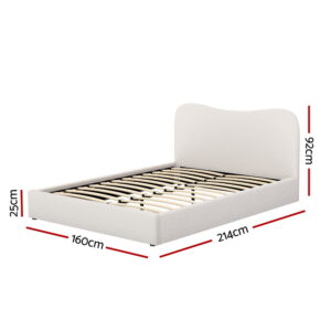 Queen Boucle Bed Frame