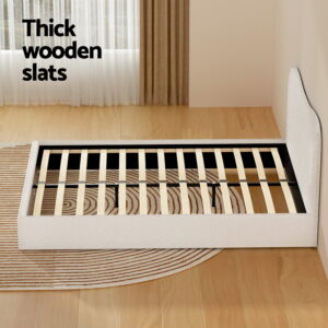 Queen Boucle Bed Frame