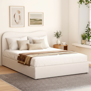 Queen Boucle Bed Frame