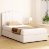 Artiss King Single Boucle Bed Frame In Beige Fion Collection Front View