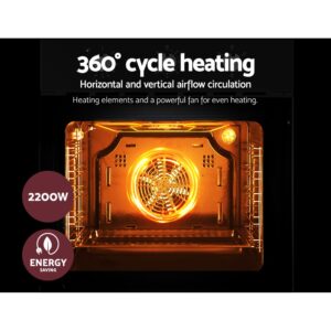 Devanti 60Cm Electric Built In Wall Oven Stainless Steel - Image 6
