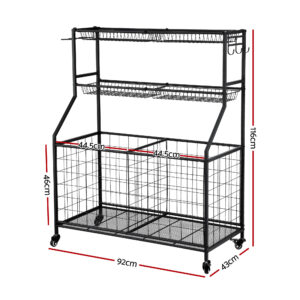 Everfit Sports Equipment Organizer With Wheels – Auz Sales Online Sports Equipment Organizer