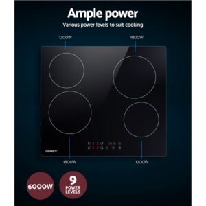 Devanti Electric Ceramic Cooktop 60Cm Touch Control - Image 5