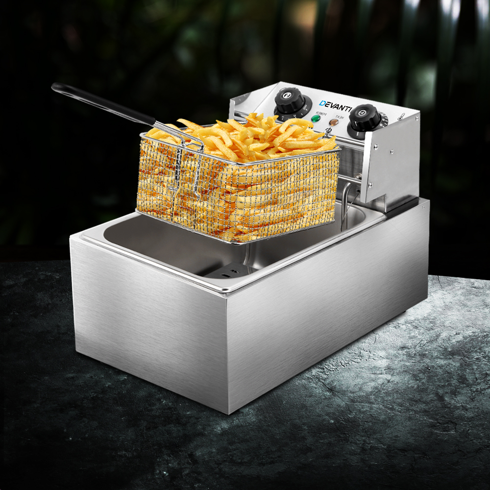 Devanti 10L Electric Commercial Deep Fryer Single Basket 2200W – Auz Sales Online Devanti 10L Electric Commercial Deep Fryer Single Basket 2200W - Image 7