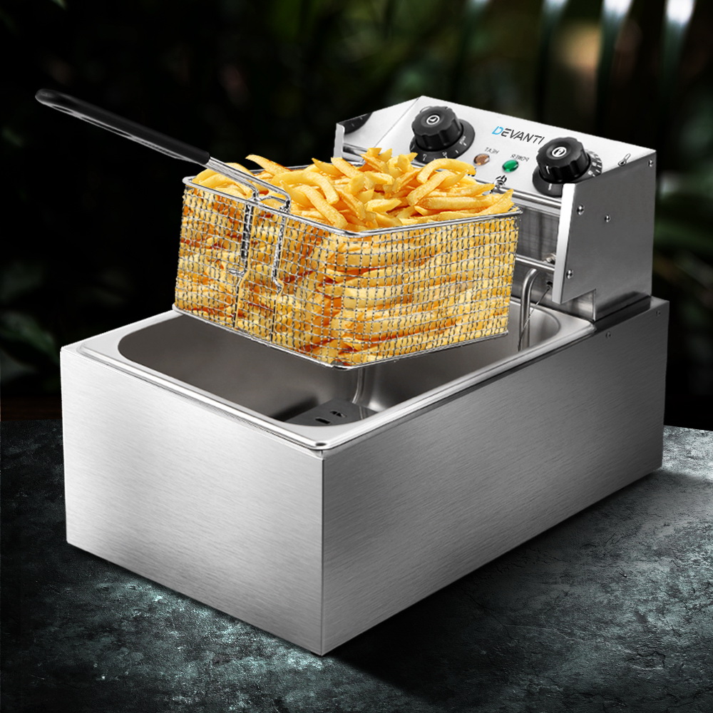 Devanti 10L Electric Commercial Deep Fryer Single Basket 2200W – Auz Sales Online Devanti 10L Electric Commercial Deep Fryer Single Basket 2200W - Image 8