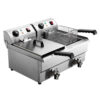 Devanti 20L Electric Commercial Deep Fryer Double Baskets Oil Taps 6000W Product Image Auz Sales Online