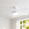 Devanti 52'' Ceiling Fan 5 Blades Dc Motor W/Light W/Remote White Product Image Auz Sales Online