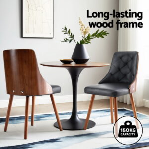 Black Pu Dining Chairs