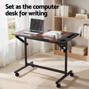 Artiss Multi Functional Drafting Table Drawing Desk Brown - Image 5