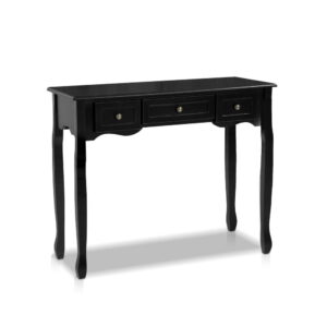 Artiss Black Hamptons Console Table 3 Drawers - Image 2