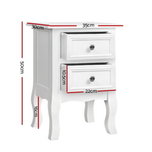 White Bedside Table