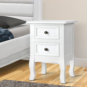 White Bedside Table