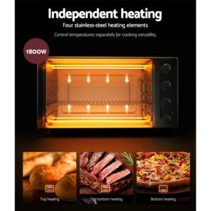 Devanti 45L Convection Oven Electric Fryer Ovens 1800W – Auz Sales Online Devanti 45L Convection Oven Electric Fryer Ovens 1800W - Image 5
