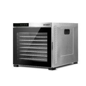 Devanti 10 Trays Food Dehydrator Stainless Steel Tray - Image 3