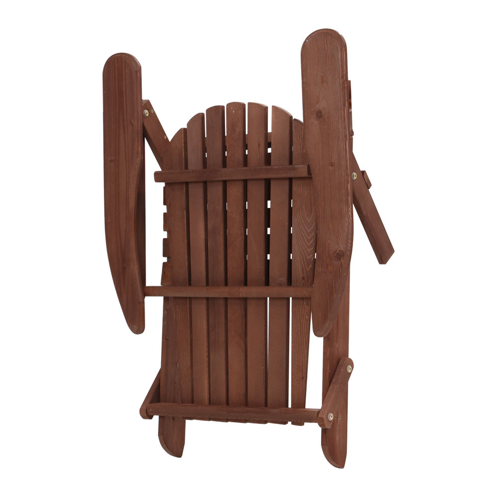Gardeon 3Pc Adirondack Outdoor Table &Amp; Chairs Set Brown – Auz Sales Online Adirondack Chairs Set
