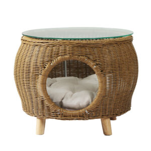 Wicker Pet Bed Coffee Table