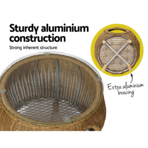 Wicker Pet Bed Coffee Table