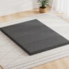 Giselle Double Folding Foam Mattress Portable Mat Unfolded Flat As A Grey Guest Bed
