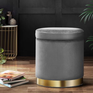Velvet Ottoman Storage