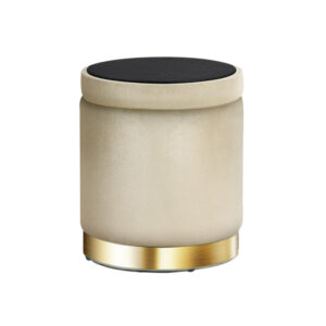Velvet Storage Ottoman