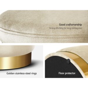 Velvet Storage Ottoman