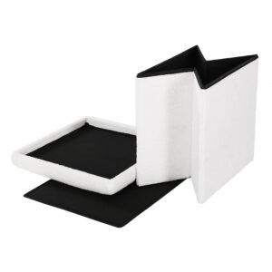 Artiss Ottoman Storage Foot Stool Vanity Square Teddy – Auz Sales Online Ottoman Storage Stool