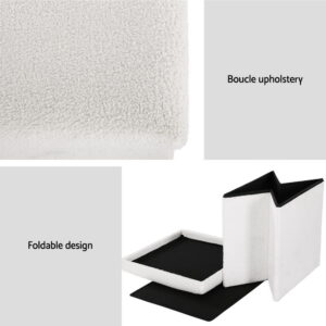 Artiss Ottoman Storage Foot Stool Vanity Square Teddy – Auz Sales Online Ottoman Storage Stool